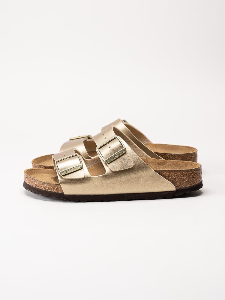 Birkenstock - Arizona Birko-Flor narrow - Guldmetallic slip in sandaler