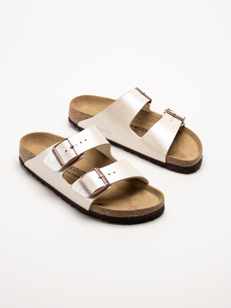 Birkenstock - Arizona Birko-Flor® narrow - Platinafärgade slip in sandaler