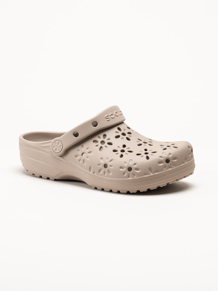 Crocs - Classic Floral Cut Out Clog - Bruna badtofflor