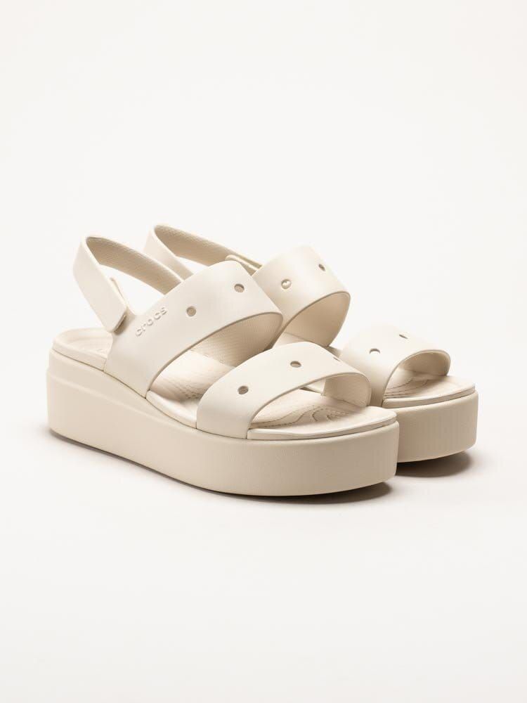 Crocs - Brooklyn 4U - Offwhite platåsandaler