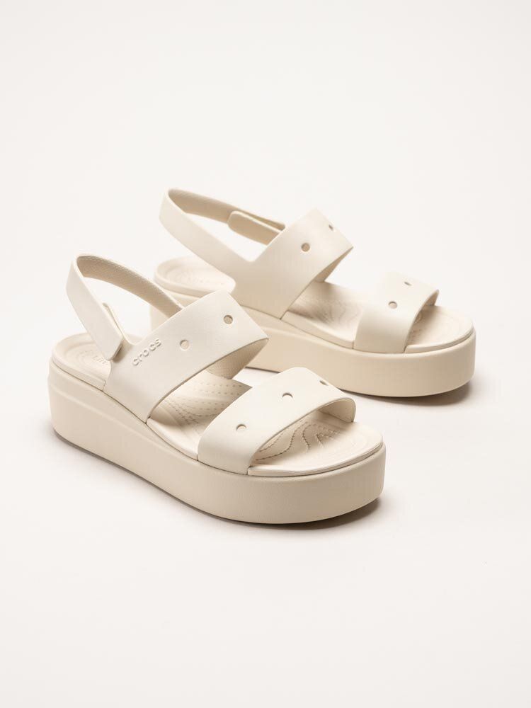 Crocs - Brooklyn 4U - Offwhite platåsandaler