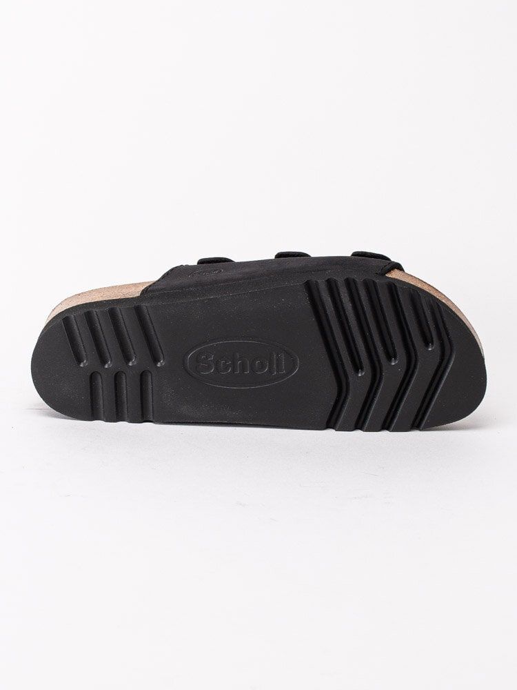 Scholl - Rio WG AD - Svarta slip in sandaler i nubuck