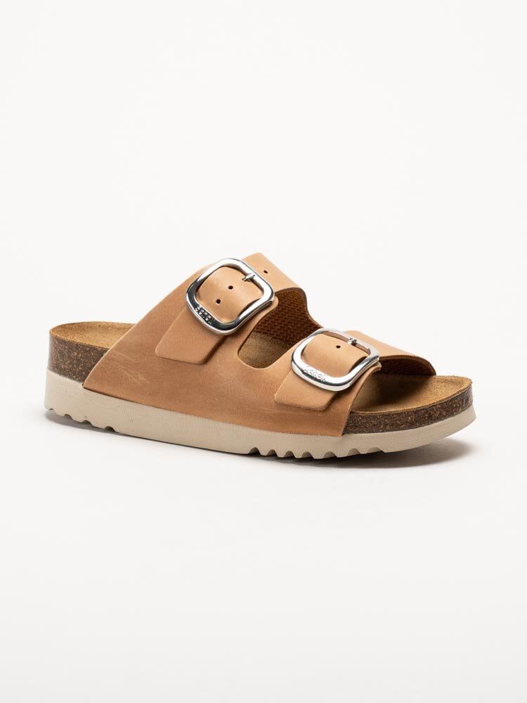Scholl - ILARY 2 STRAPS WG AD - Ljusbruna slip in sandaler