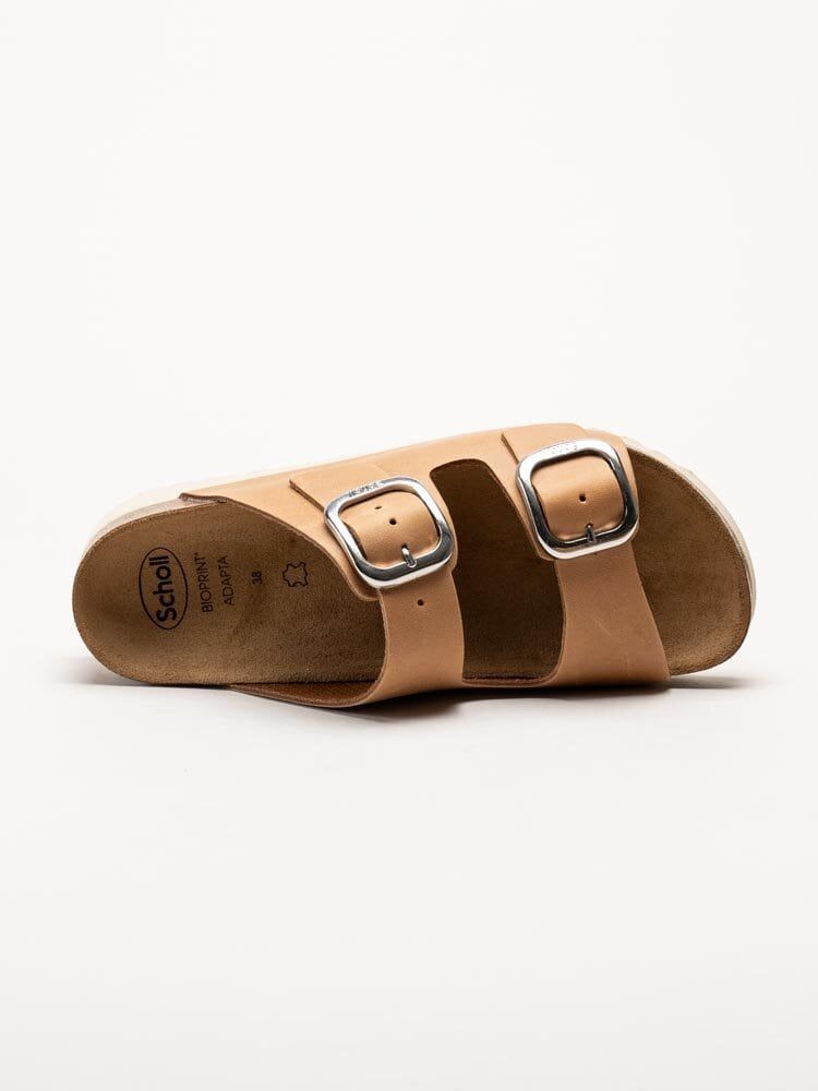 Scholl - ILARY 2 STRAPS WG AD - Ljusbruna slip in sandaler
