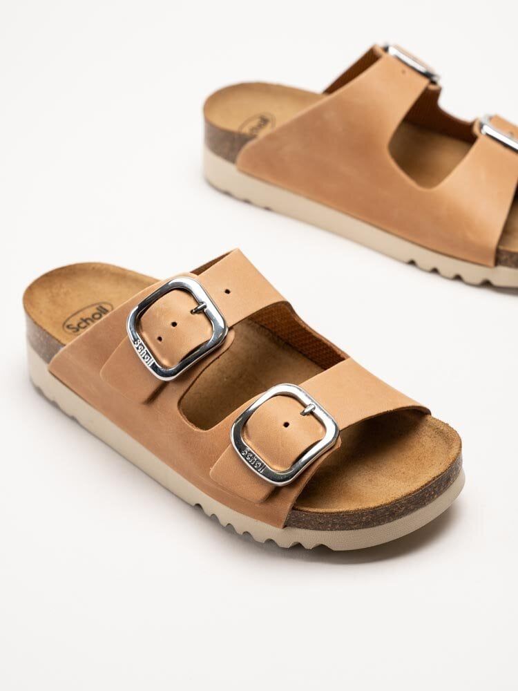 Scholl - ILARY 2 STRAPS WG AD - Ljusbruna slip in sandaler