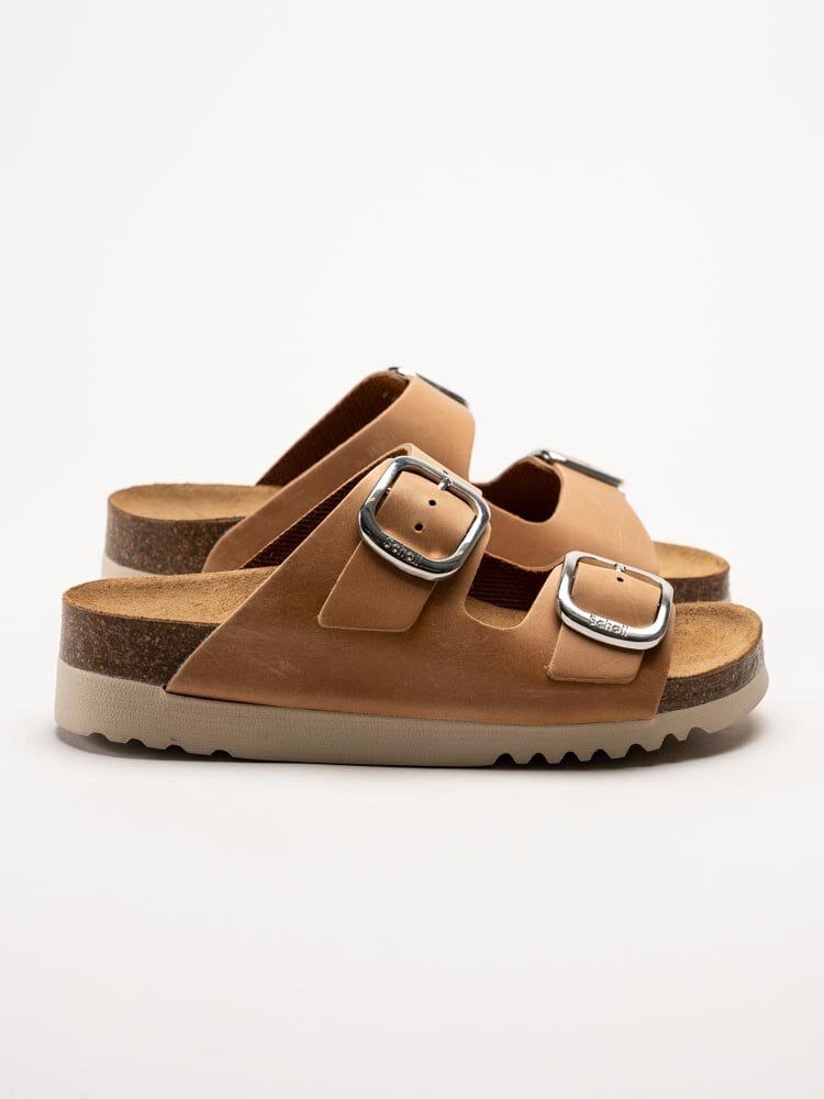 Scholl - ILARY 2 STRAPS WG AD - Ljusbruna slip in sandaler