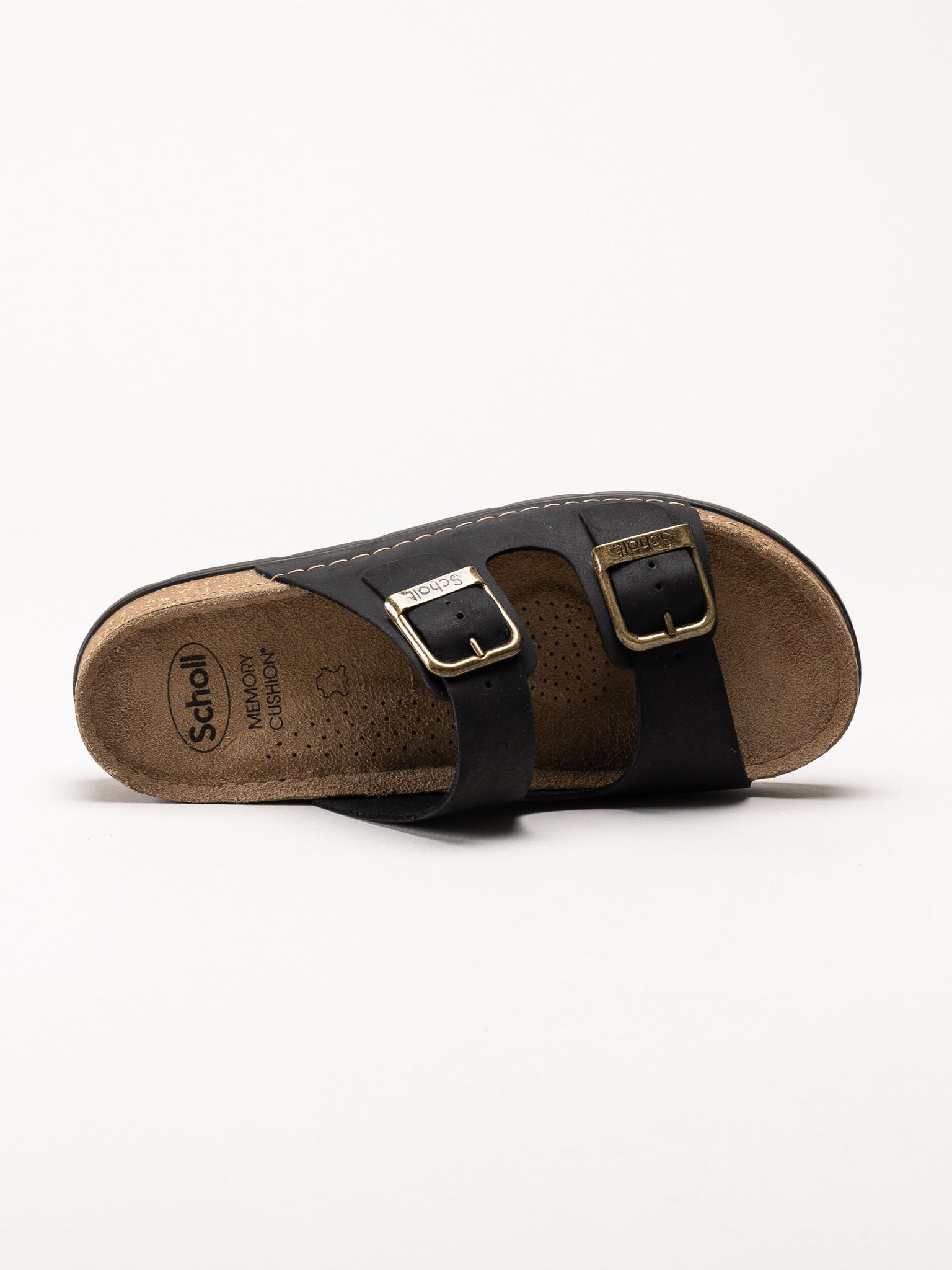 Scholl - Bora Malaren - Svarta slip in sandaler i oljad nubuck
