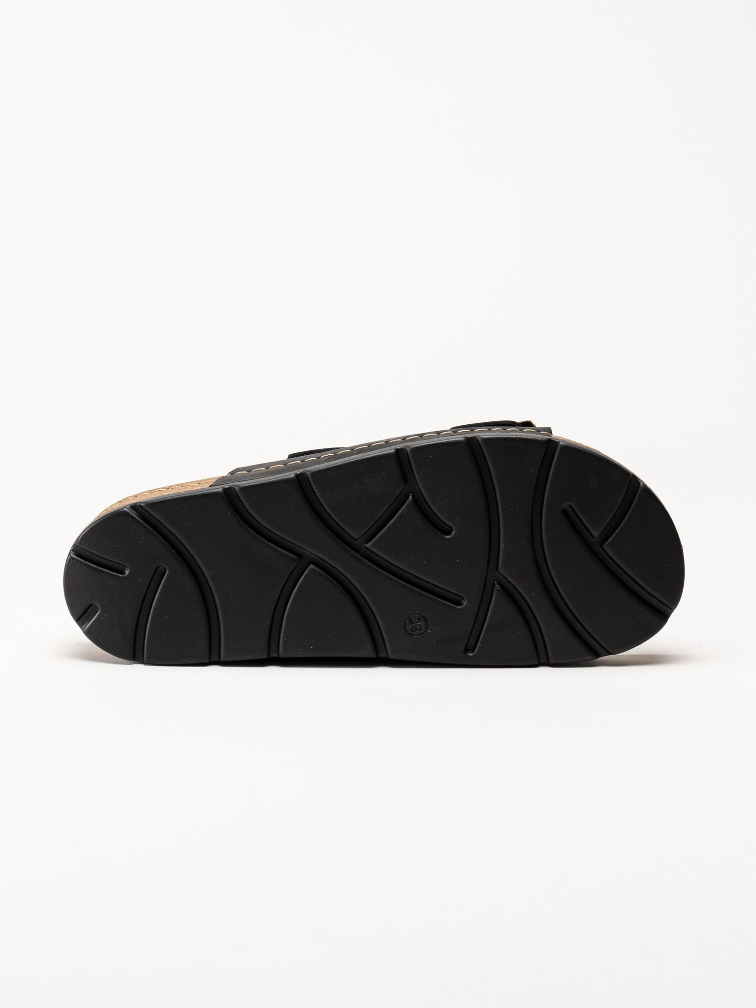 Scholl - Bora Malaren - Svarta slip in sandaler i oljad nubuck