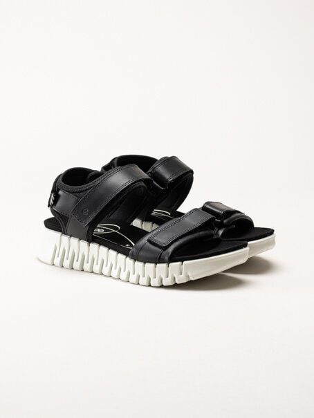 Ecco - Gruuv Sol Sandal - Svarta sportiga sandaler