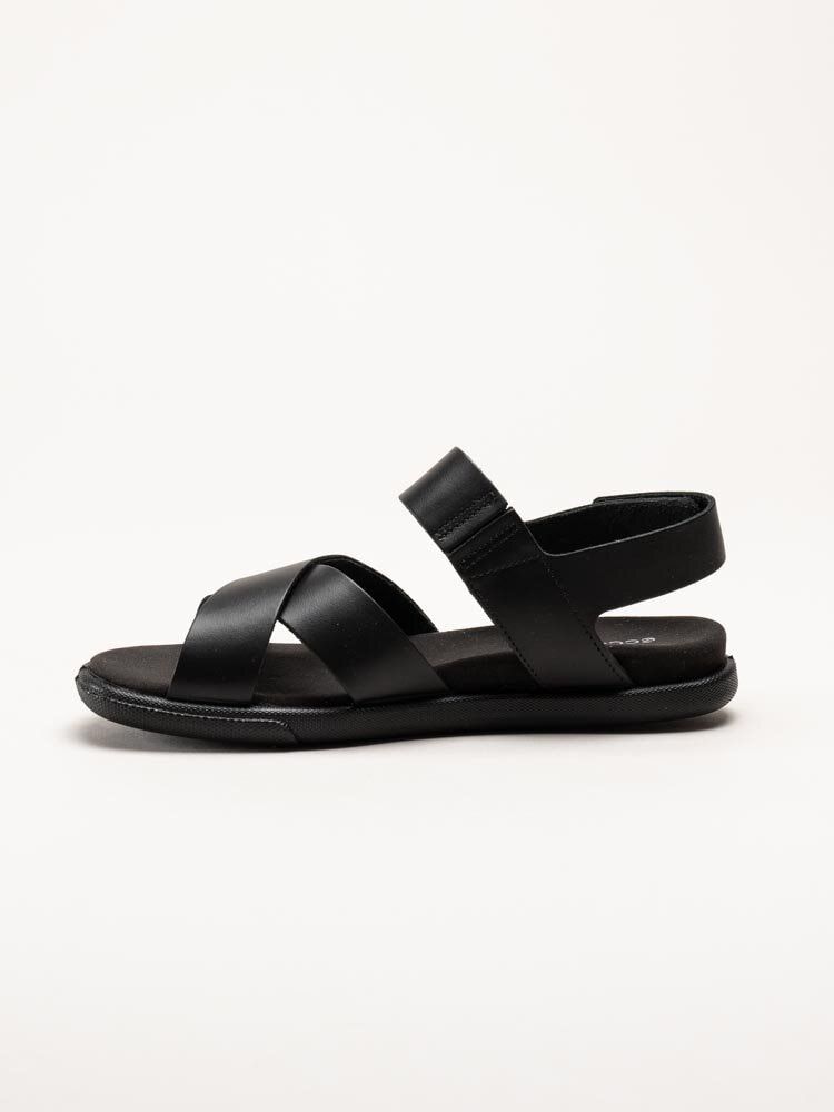 Ecco - Samara Sandal 4 straps - Svarta sandaler i skinn