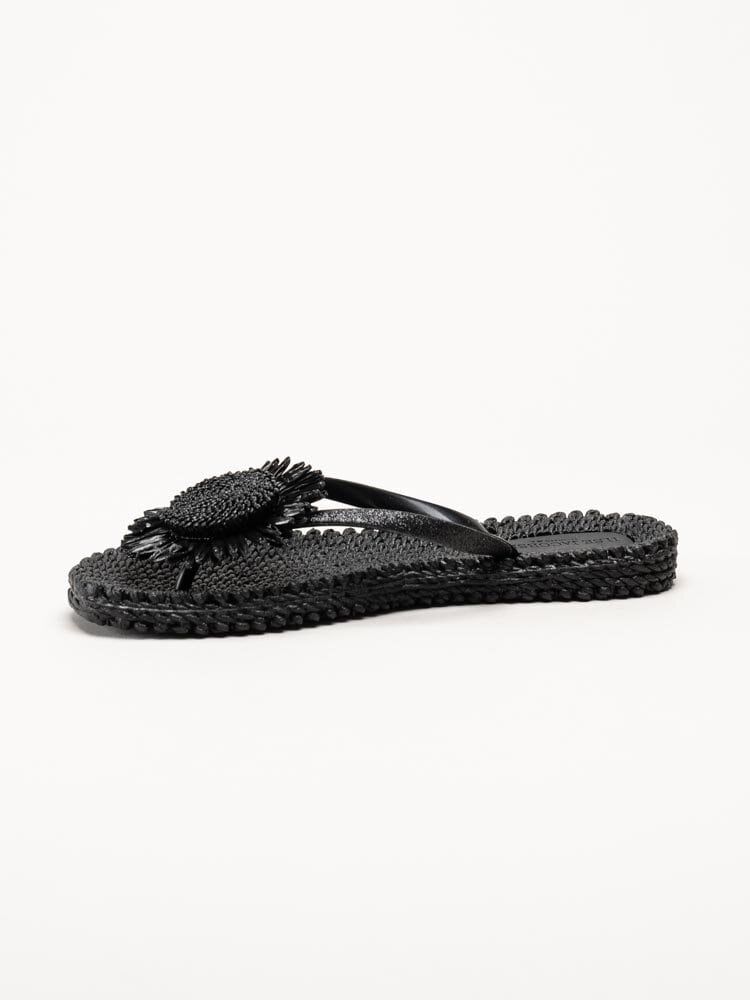 Ilse Jacobsen - Cheerful16F - Svarta flip flop med blomma