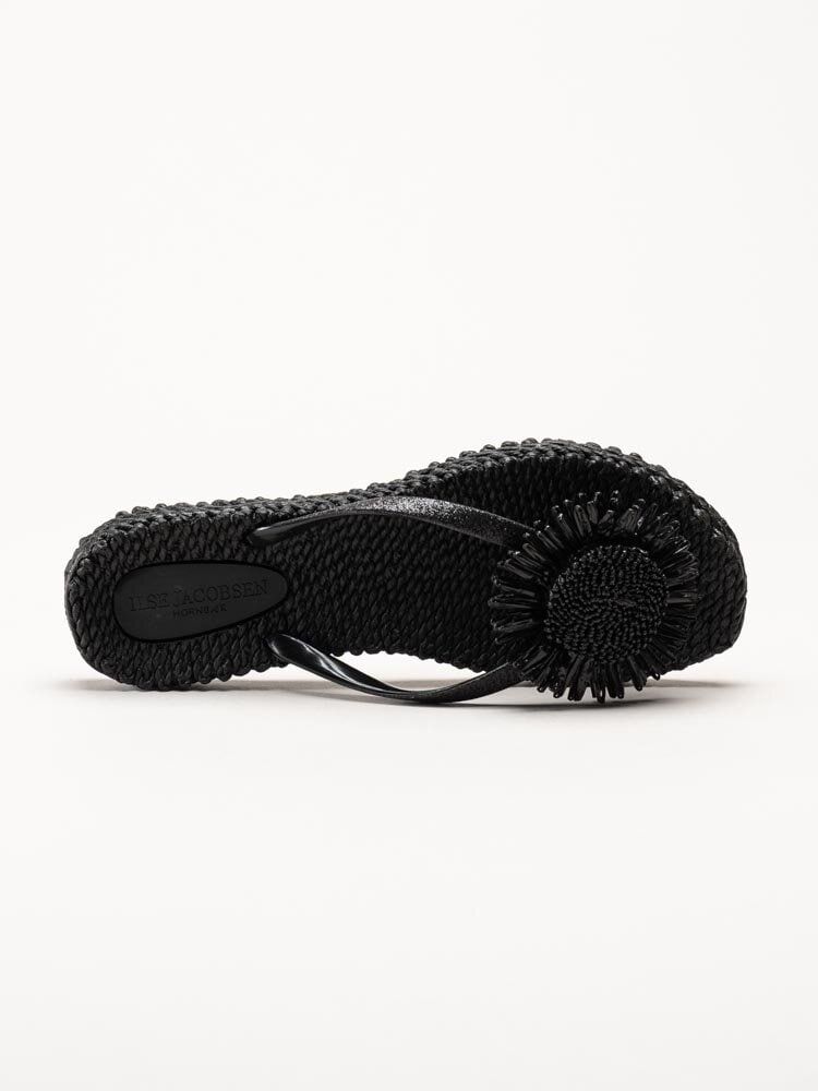Ilse Jacobsen - Cheerful16F - Svarta flip flop med blomma