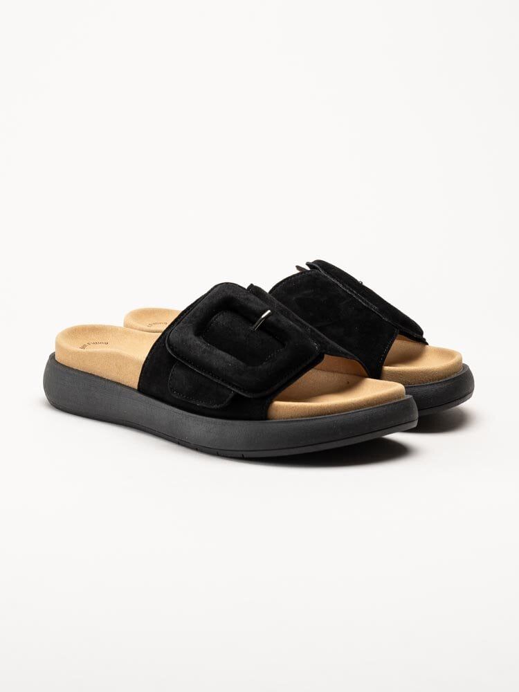 Gabor - Svarta slip in tofflor i mocka