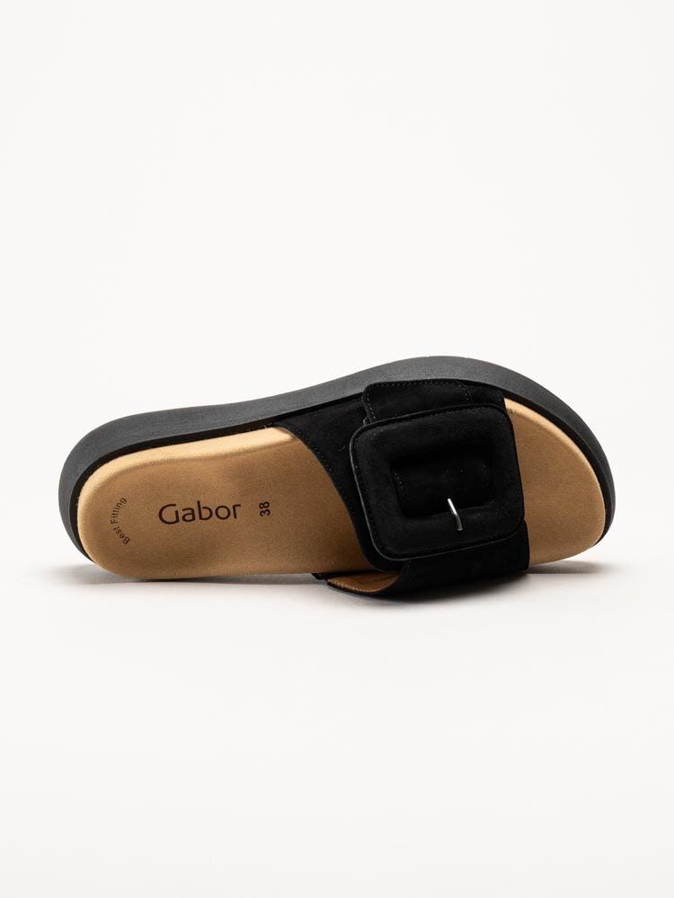 Gabor - Svarta slip in tofflor i mocka