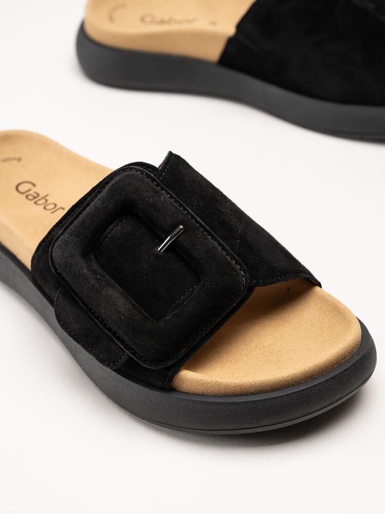 Gabor - Svarta slip in tofflor i mocka