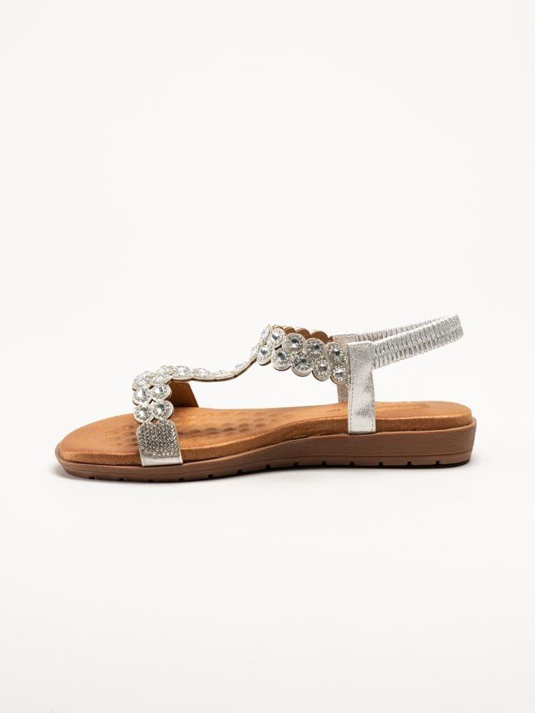 Lunar - Silvriga sandaler med strass-stenar