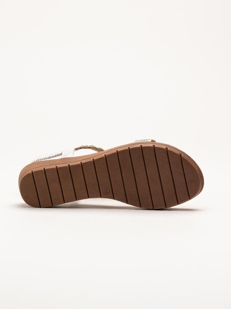 Lunar - Silvriga sandaler med strass-stenar