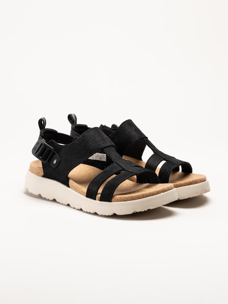 Merrell - FLEUR BACKSTRAP - Svarta sandaler i nubuck