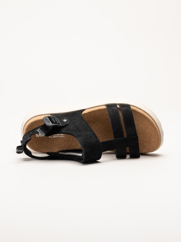 Merrell - FLEUR BACKSTRAP - Svarta sandaler i nubuck