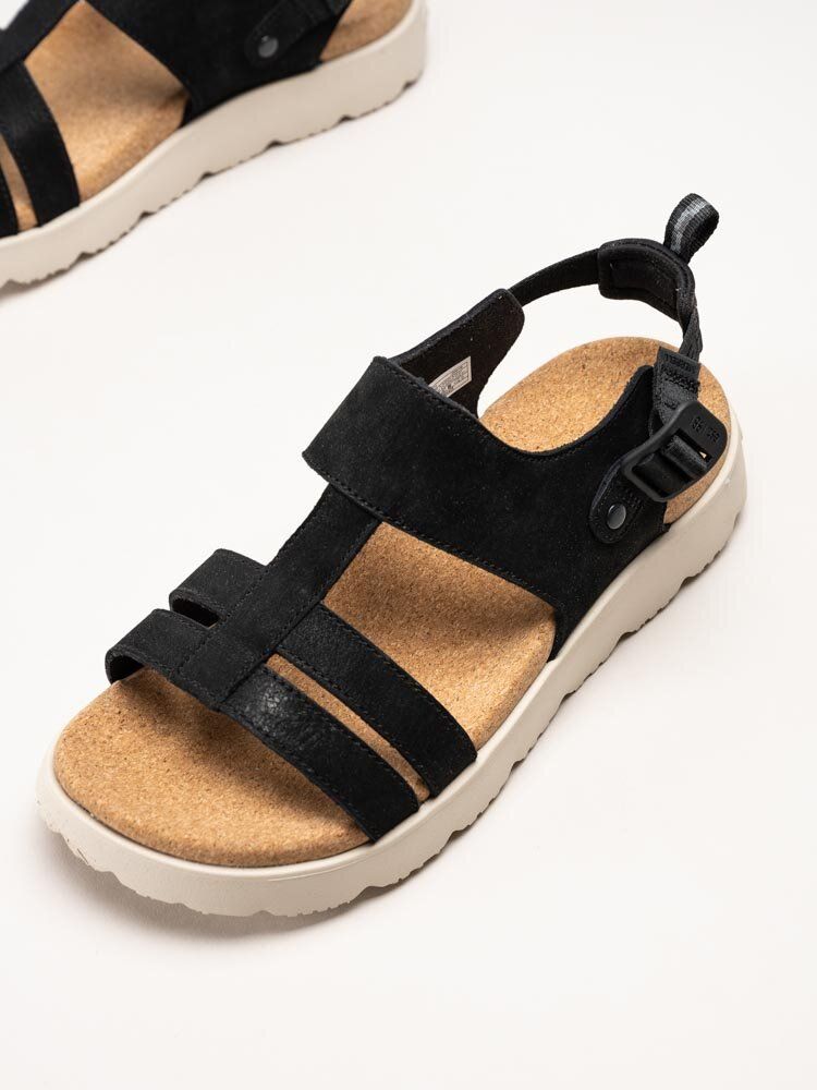Merrell - FLEUR BACKSTRAP - Svarta sandaler i nubuck