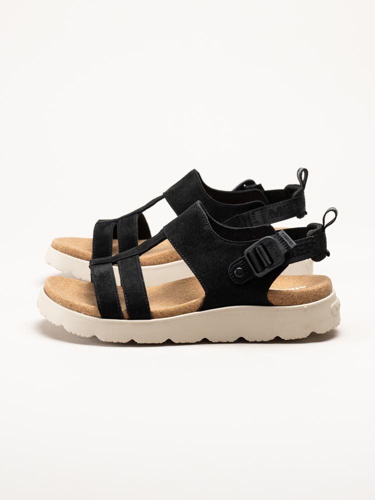Merrell - FLEUR BACKSTRAP - Svarta sandaler i nubuck
