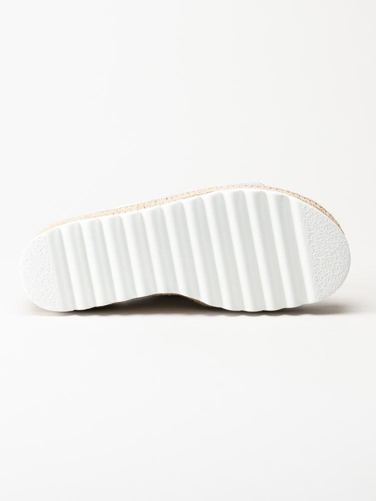 Sonja - Vita slip in sandaler med repklädd sula