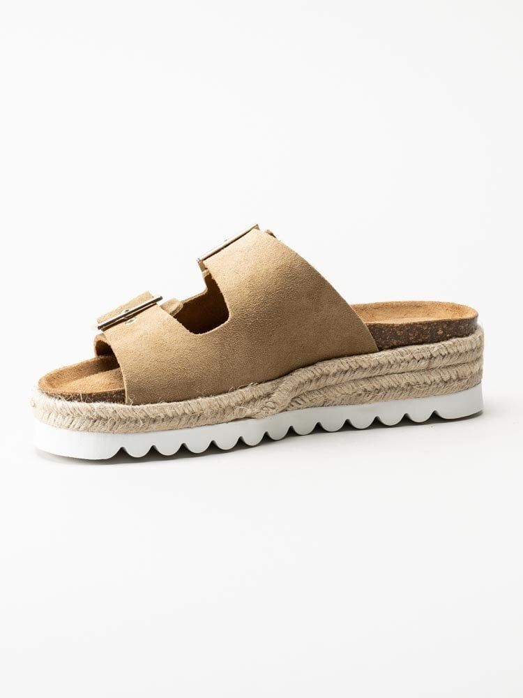 Sweeks - Sonja - Beige slip in sandaler i mocka