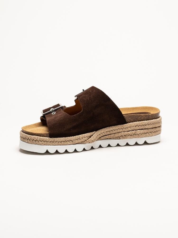 Sweeks - Sonja - Bruna slip in sandaler i mocka