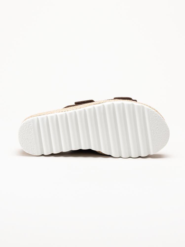 Sweeks - Sonja - Bruna slip in sandaler i mocka