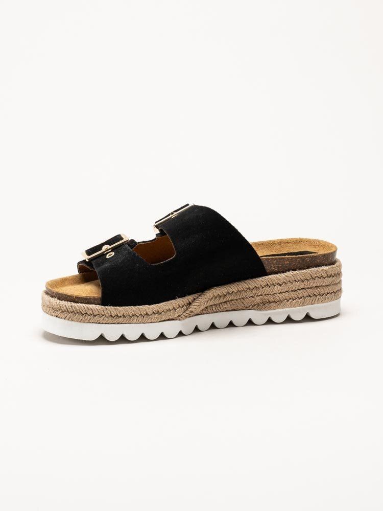 Sweeks - Sonja - Svarta slip in sandaler i mocka