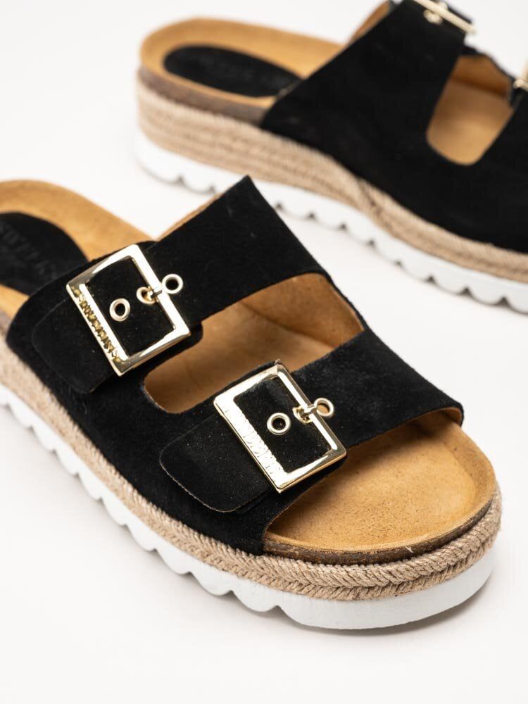 Sweeks - Sonja - Svarta slip in sandaler i mocka