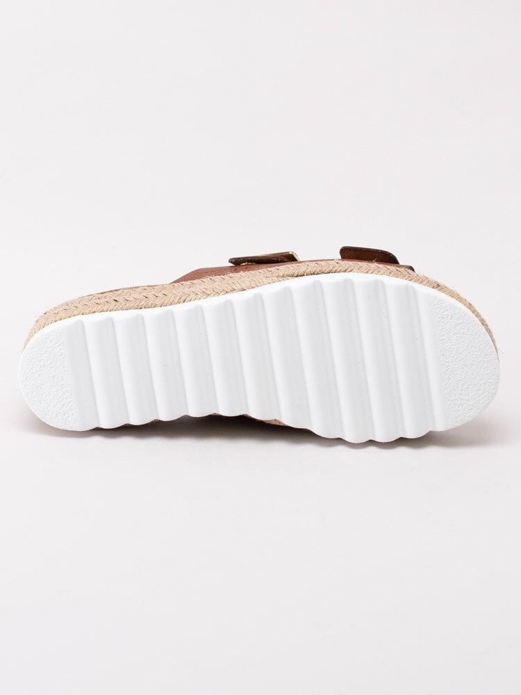 Sweeks - Sonja - Bruna slip in sandaler med repklädd sula
