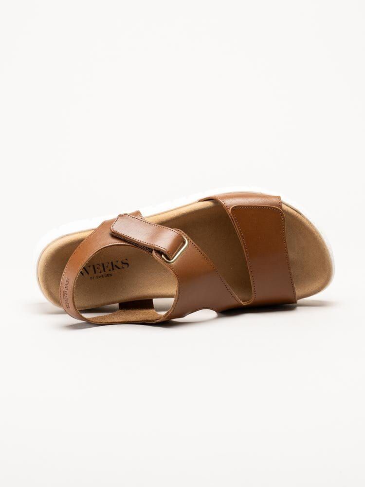 Gabriela - Bruna sandaler i skinn
