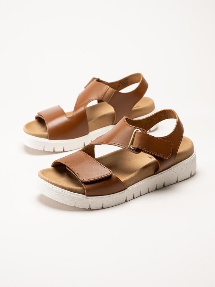 Gabriela - Bruna sandaler i skinn