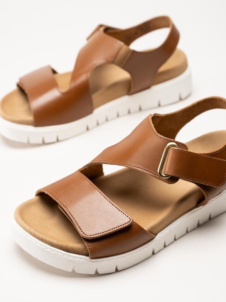 Gabriela - Bruna sandaler i skinn