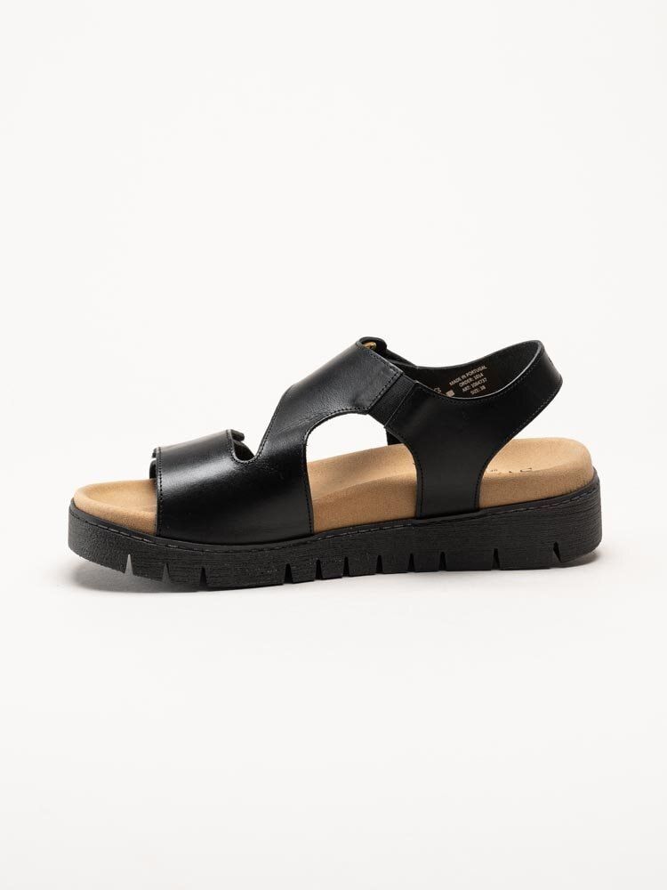 Sweeks - Gabriela - Svarta sandaler i skinn