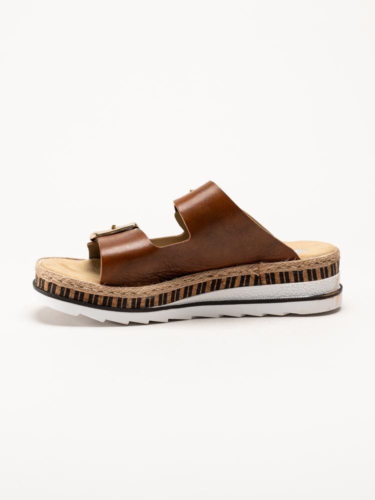 Rieker - Bruna slip in sandaler i skinn