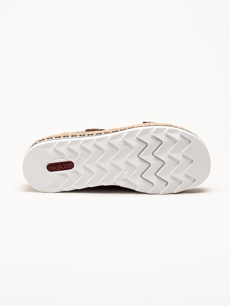 Rieker - Bruna slip in sandaler i skinn