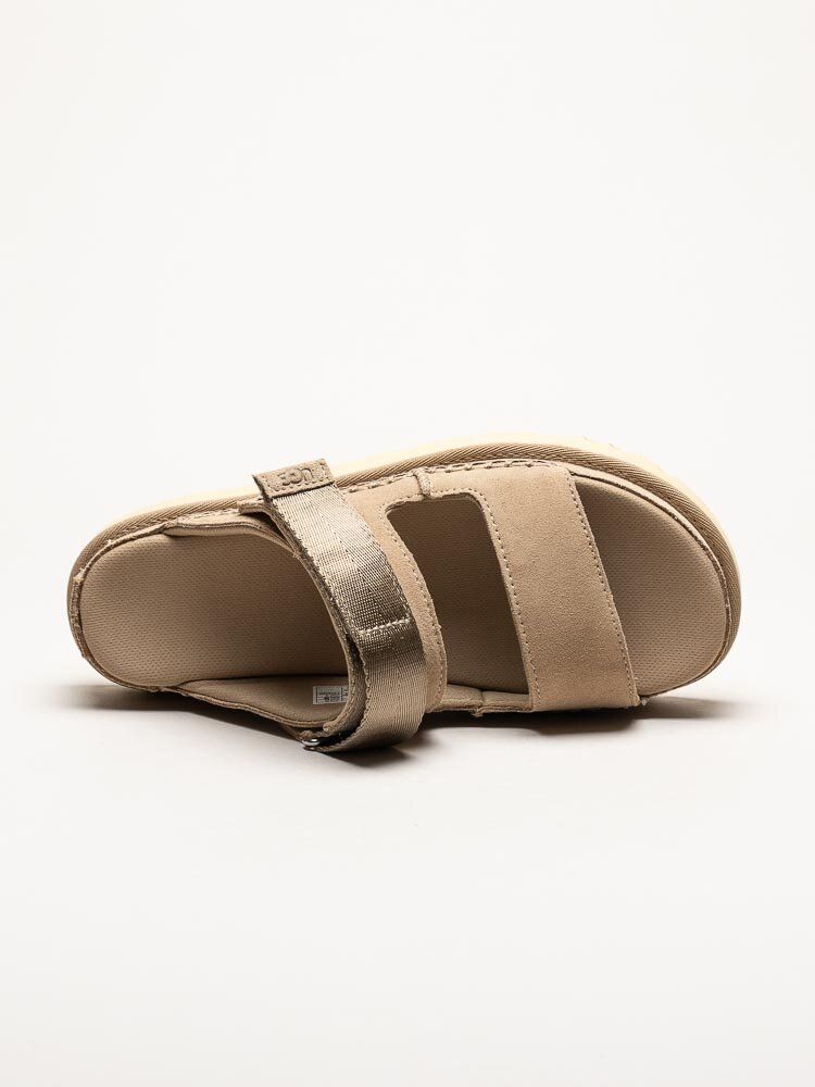 UGG - W Goldenstar Glide - Beige sandaler i mocka