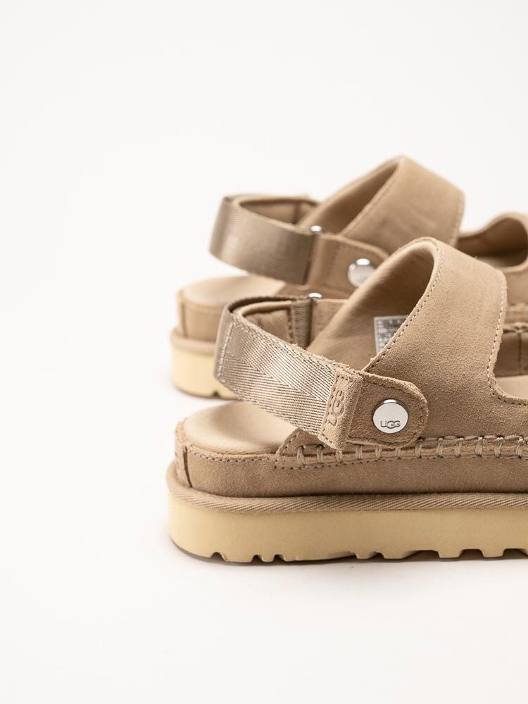 UGG - W Goldenstar Glide - Beige sandaler i mocka