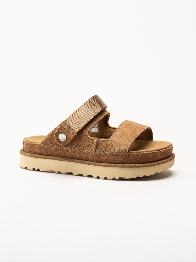 UGG - W Goldenstar Glide - Bruna sandaler i mocka