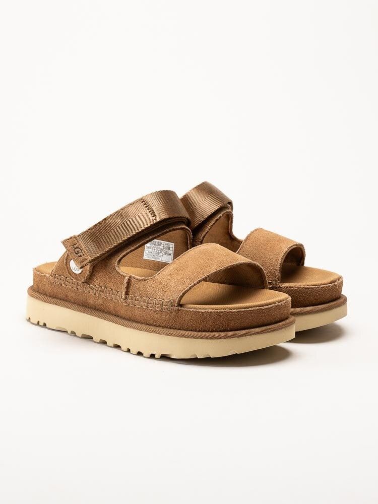 UGG - W Goldenstar Glide - Bruna sandaler i mocka