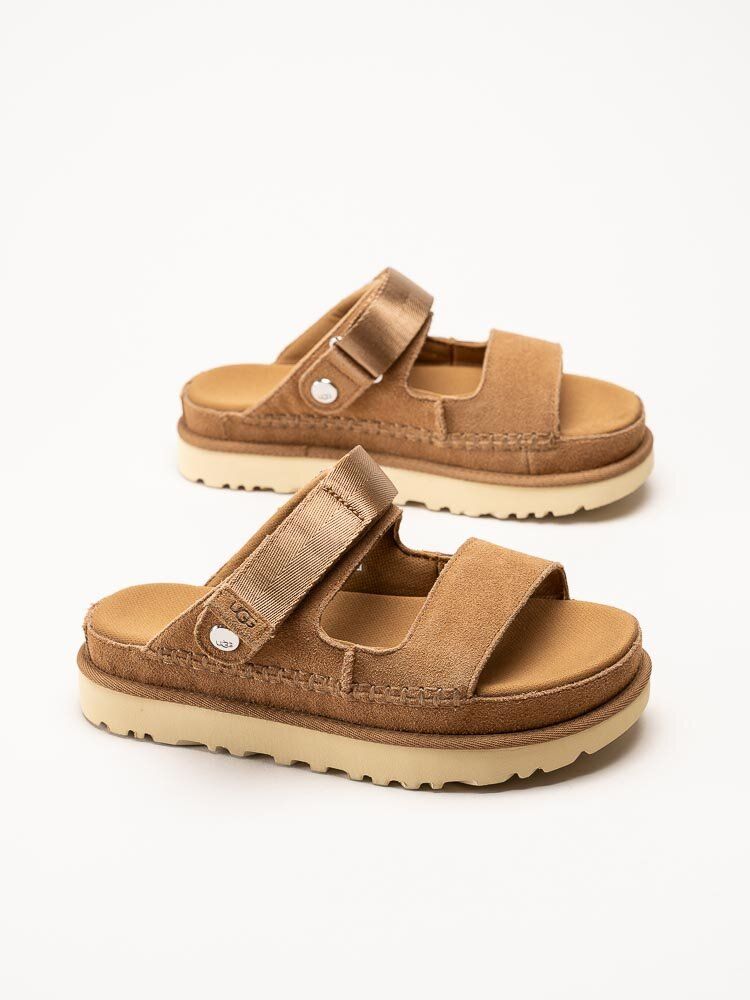 UGG - W Goldenstar Glide - Bruna sandaler i mocka