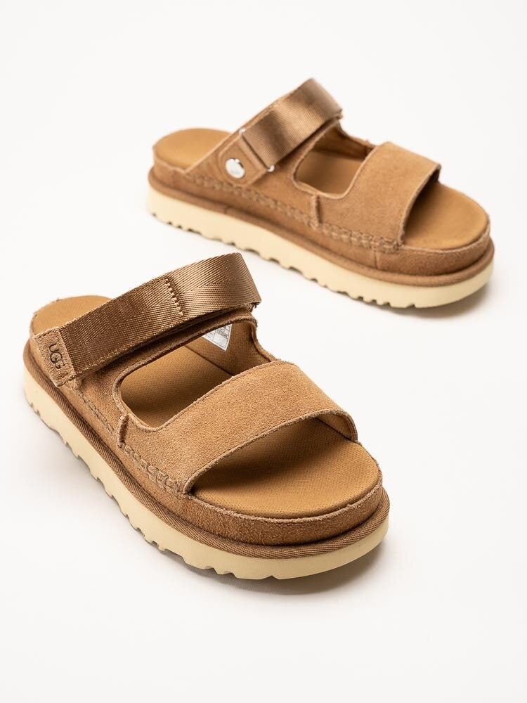 UGG - W Goldenstar Glide - Bruna sandaler i mocka