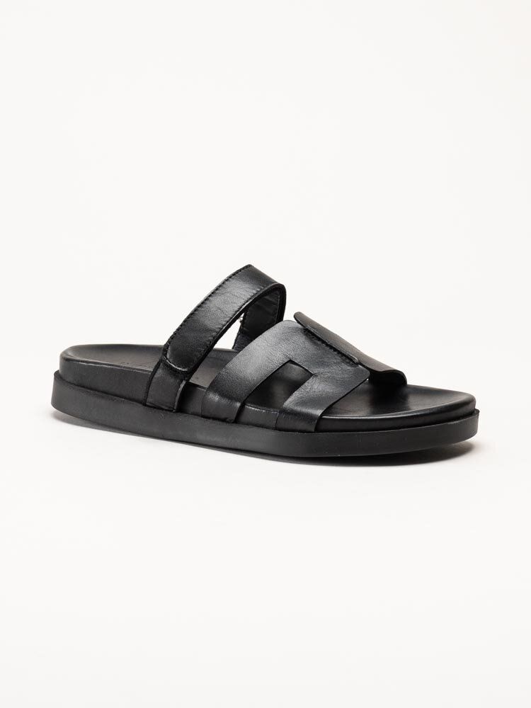 Johnny Bulls - Svarta slip in sandaler i skinn