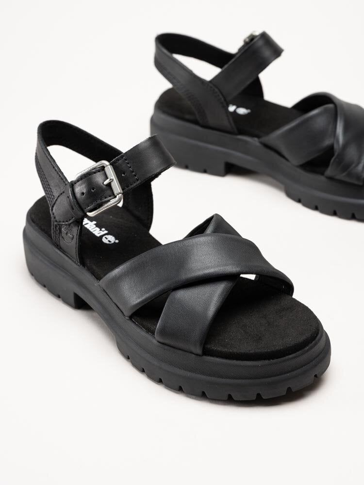 Timberland - London Vibe - Svarta sandaler med kryssomtag i skinn