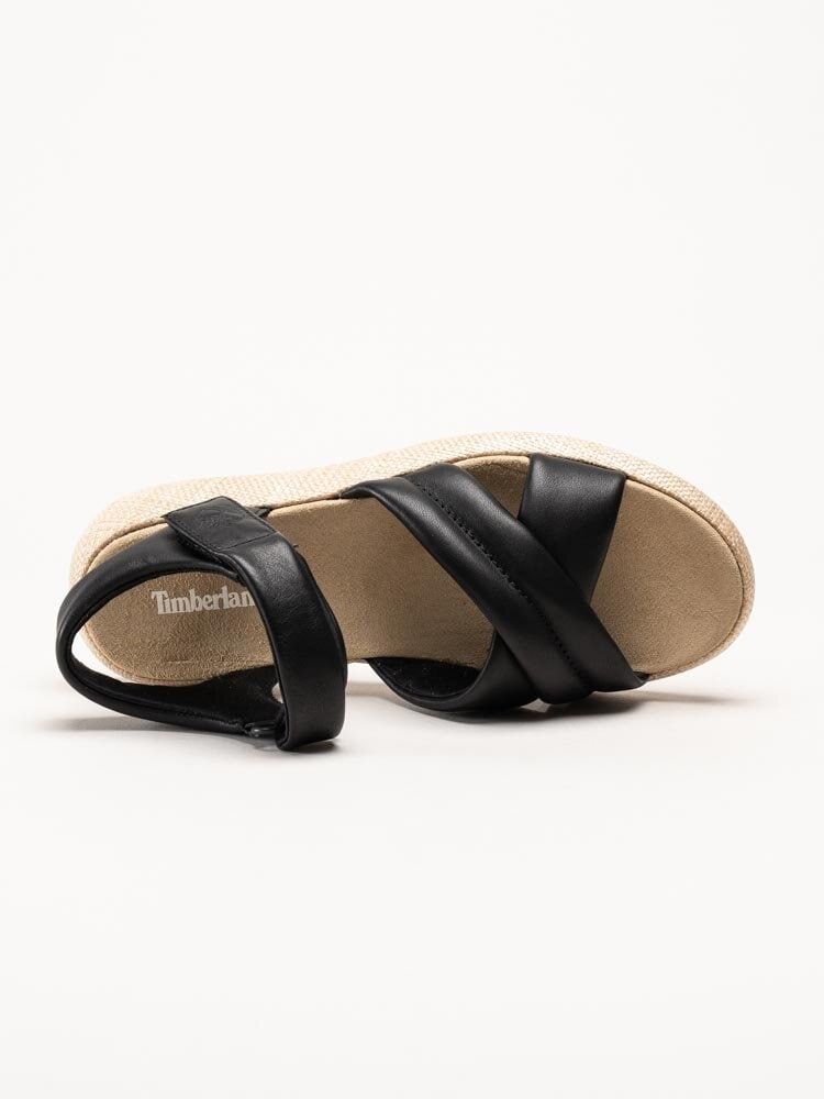 Timberland - Belmar Waves - Svarta korssandaler i mjukt skinn