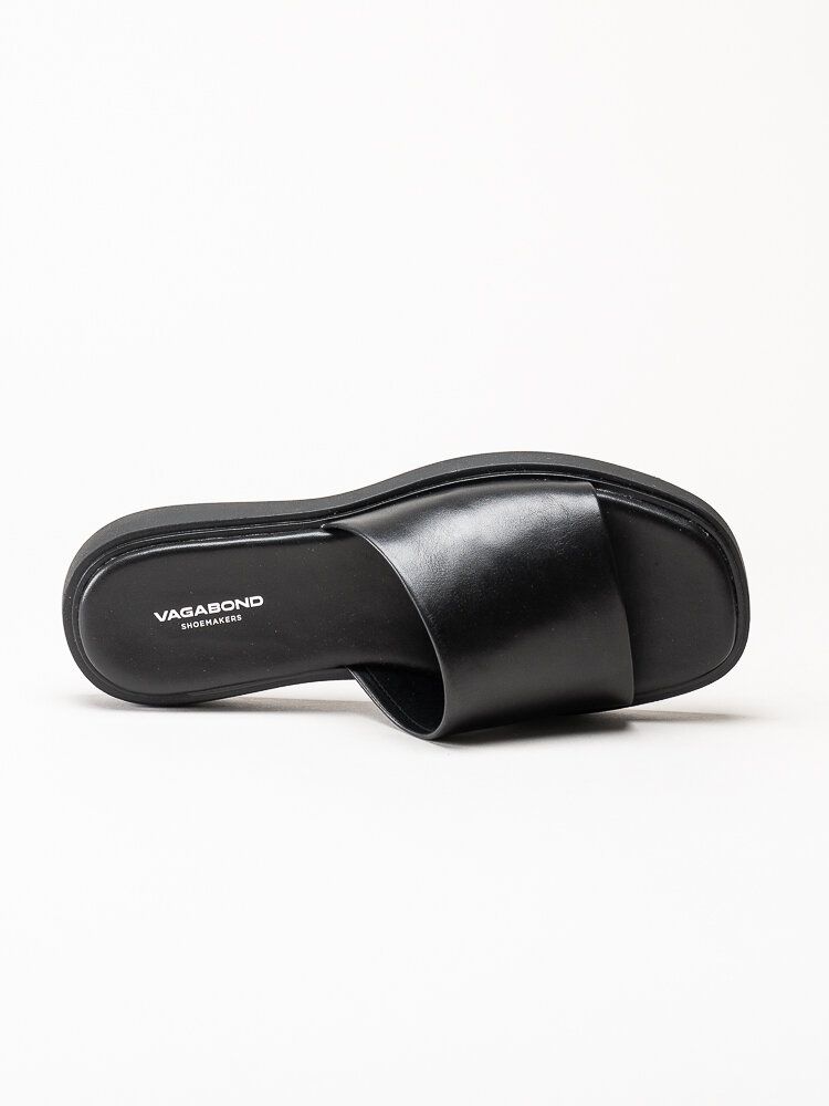 Vagabond - Connie - Svarta slip in tofflor i skinn