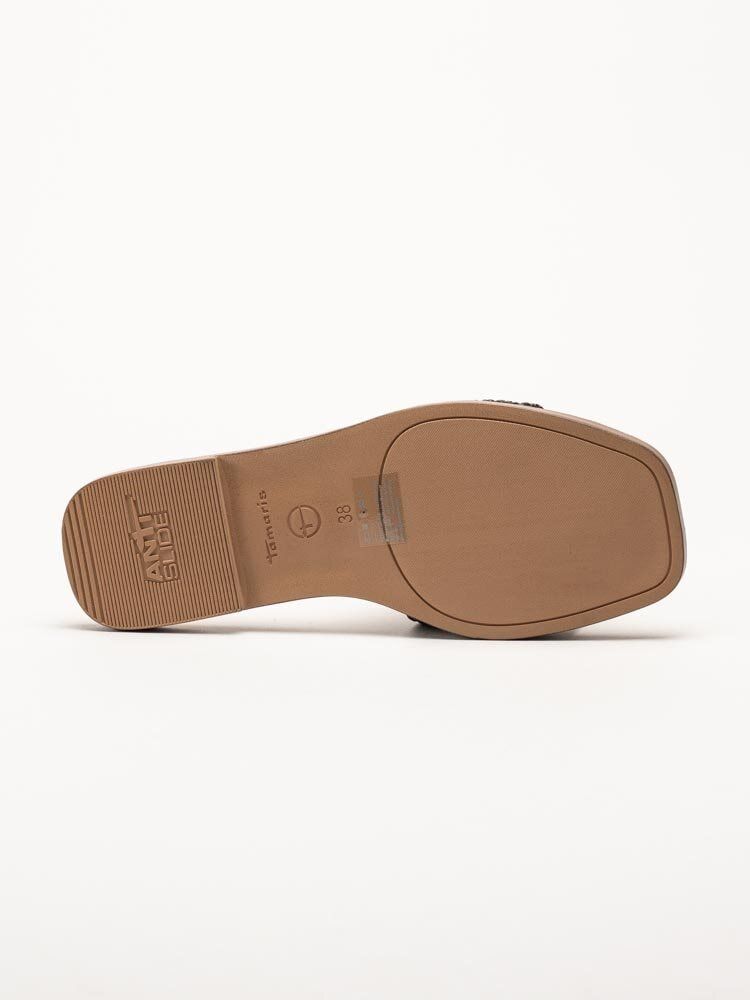 Tamaris - Svarta beige slip in sandaler