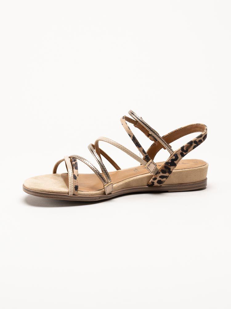 Tamaris - Beige sandaler med vackra remmar